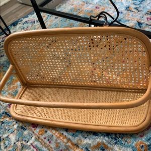 Wicker wall rack boho